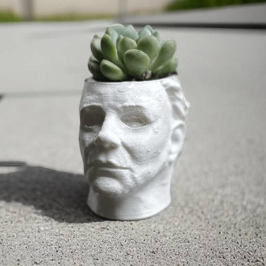 Michael Myers Plant Pot With Succulent